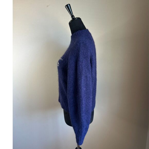 Paloma Wool Women's Cut Piero Knit Face Jumper Sweater Blue Alpaca Wool Size U - Picture 5 of 9